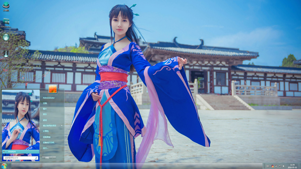 仙剑四游戏美女柳梦璃Win10主题