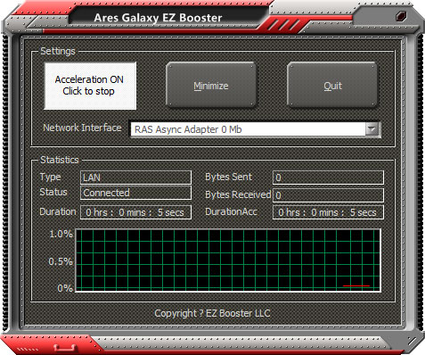 网络加速软件(Ares Galaxy EZ Booster) V3.9.0