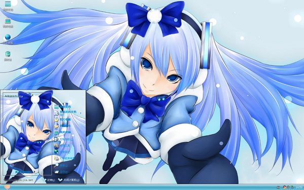 动漫雪初音w10主题