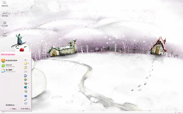 白色可爱雪人w10高清壁纸