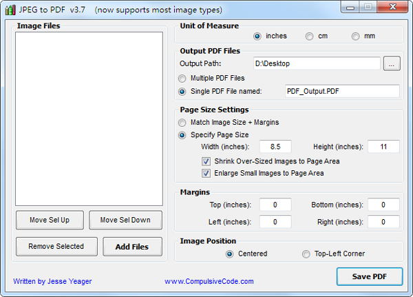 JPEG to PDF(JPG转PDF工具) V3.7 绿色版