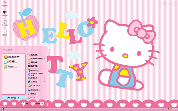 可爱kitty猫W8桌面主题
